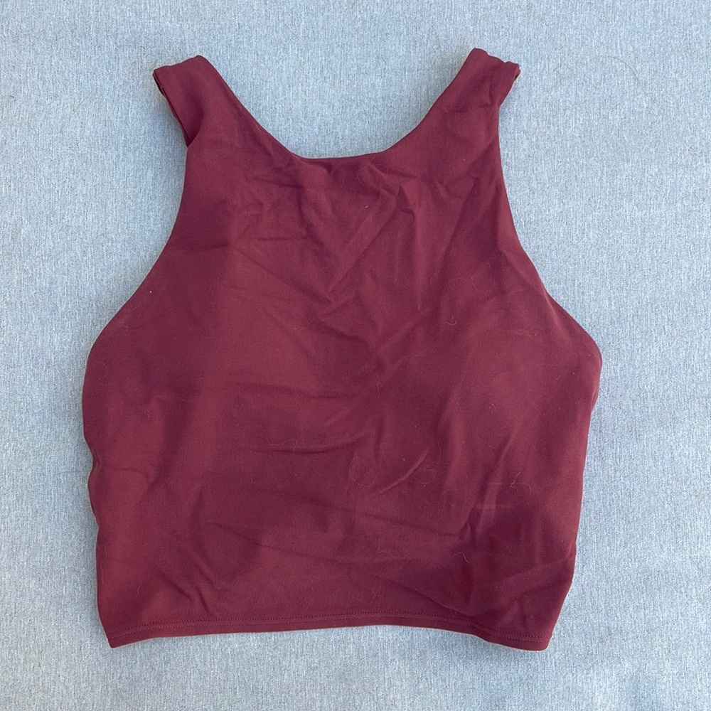 Athleta burgundy sports bra